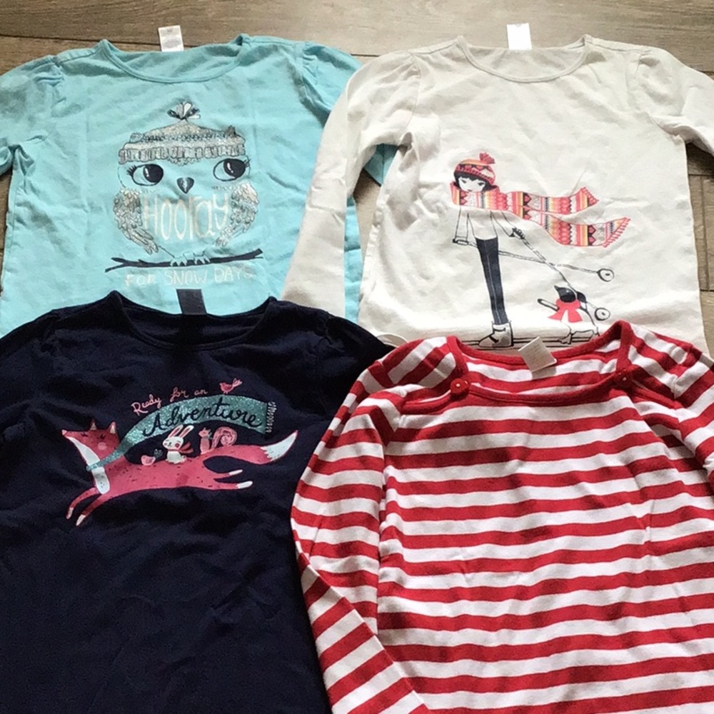 Set of Four Graphic Long Sleeve Shirts